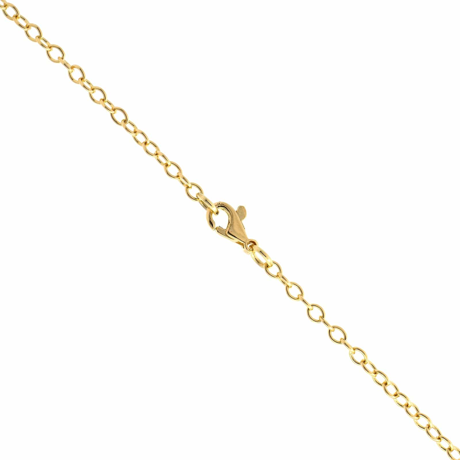 18K Yellow Gold Pear Shape Diamond Pendant Necklace