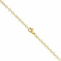 18K Yellow Gold Emerald Cut Diamond Pendant Necklace