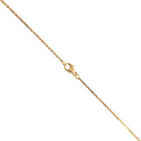 18K Yellow Gold Lotus Flower Diamond Pendant Necklace