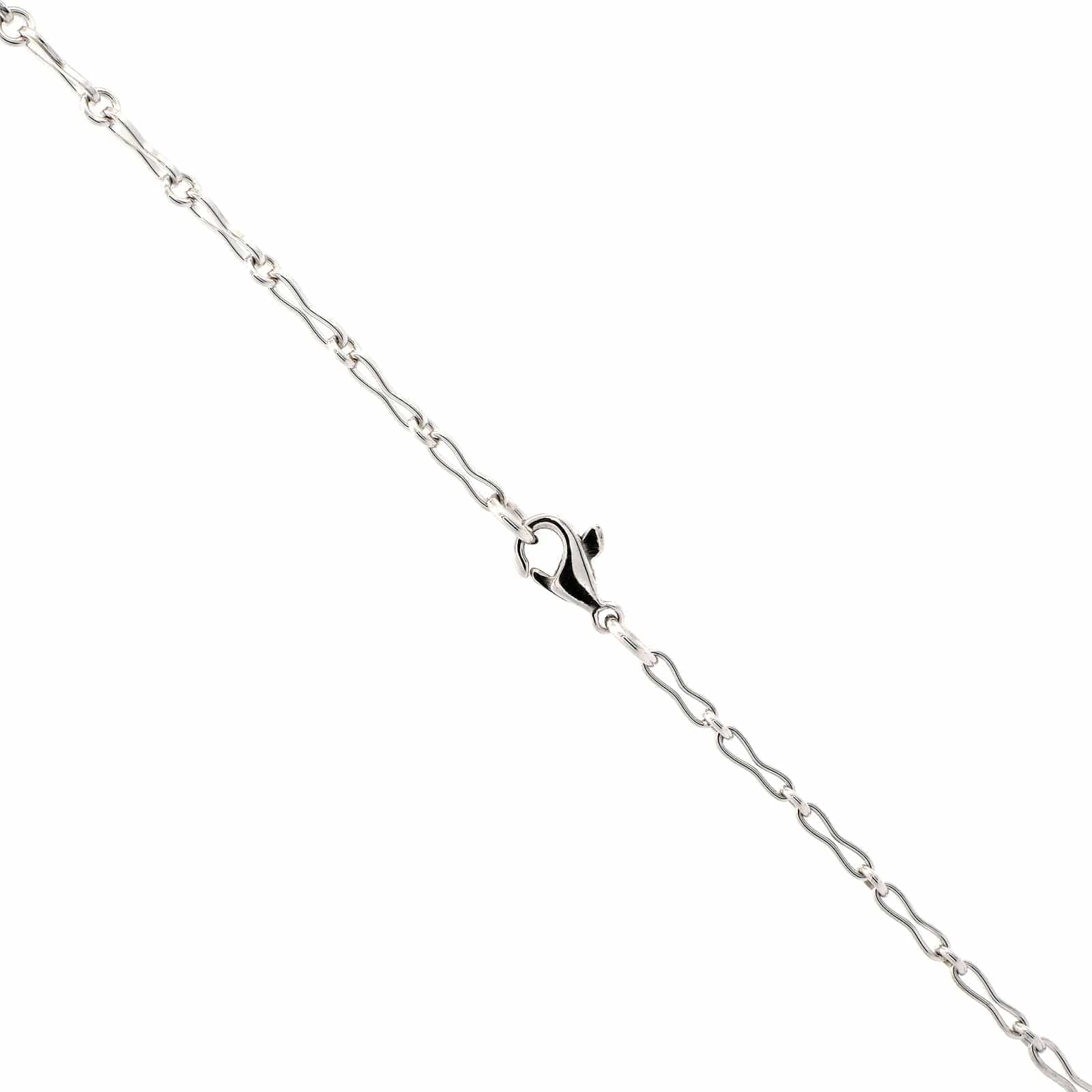 18K White Gold Radiant Cut Diamond Pendant Necklace