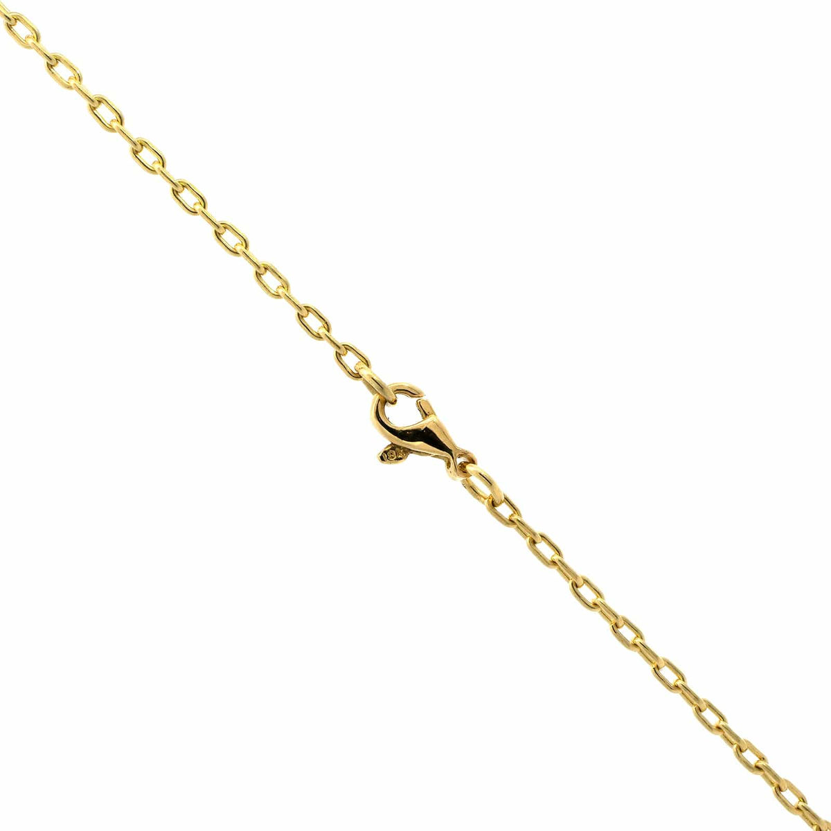 18K Yellow Gold Marquise Cut Diamond Pendant Necklace