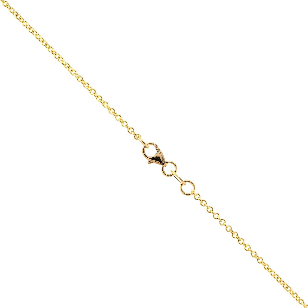 18K Yellow Gold Princess Cut Diamond Pendant Necklace