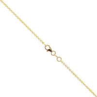 18K Yellow Gold Princess Cut Diamond Pendant Necklace