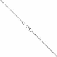 18K White Gold Emerald Cut Diamond Pendant Necklace