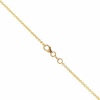 18K Yellow Gold Cushion Cut Diamond Pendant Necklace