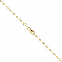 18K Yellow Gold Princess Cut Diamond Pendant Necklace