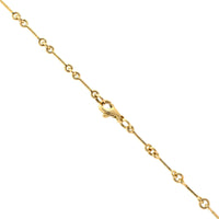 18K Yellow Gold Bezel Set Cushion Cut Diamond Pendant Necklace