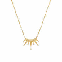 Sorellina 18K Yellow Gold Mini Starburst Diamond Necklace