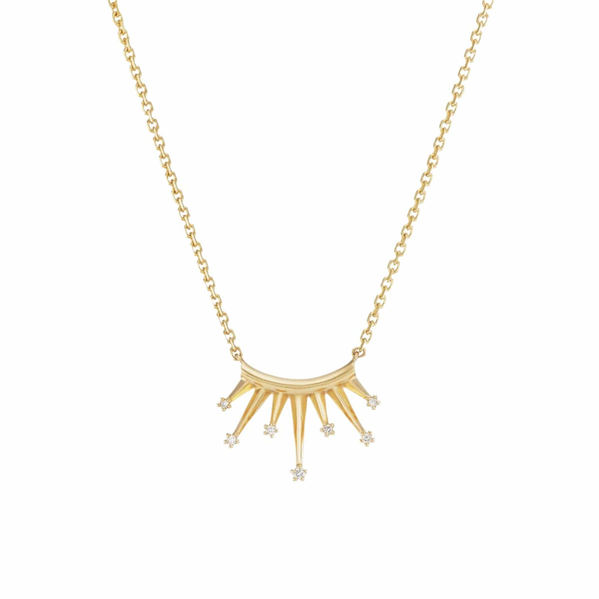 Sorellina 18K Yellow Gold Mini Starburst Diamond Necklace