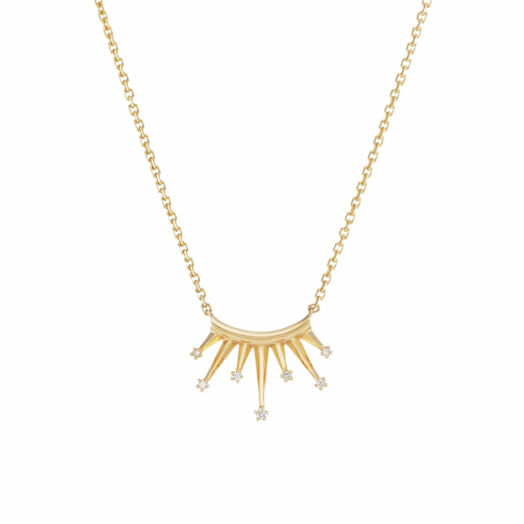 Sorellina 18K Yellow Gold Mini Starburst Diamond Necklace