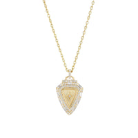 Sorellina 18K Yellow Gold L'imperatrice Diamond Shield Necklace