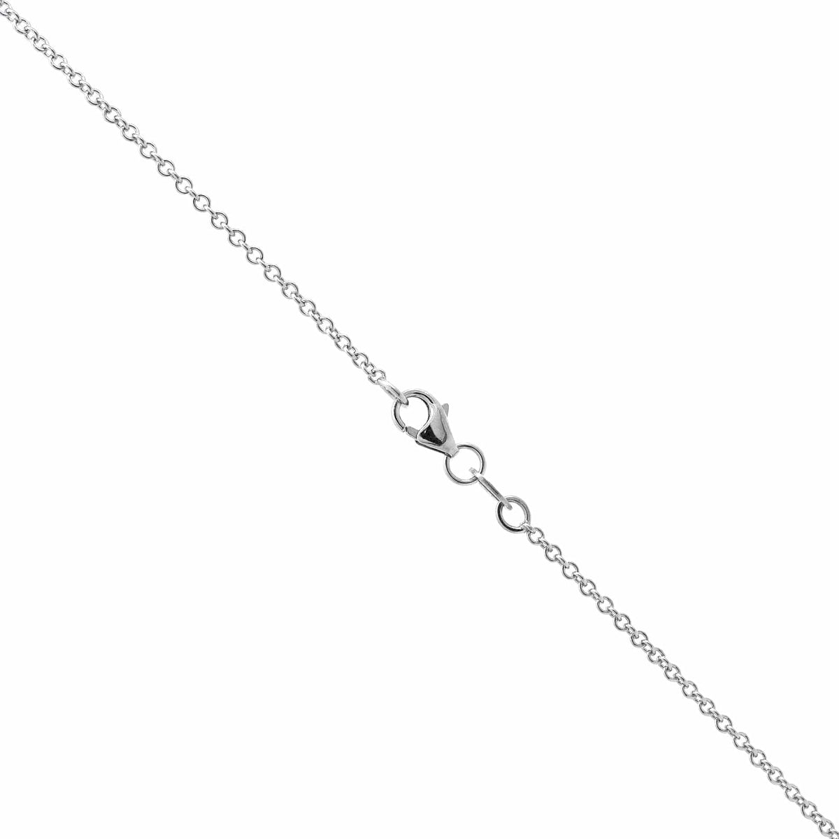 18K White Gold Kaleidoscope Diamond Pendant Necklace