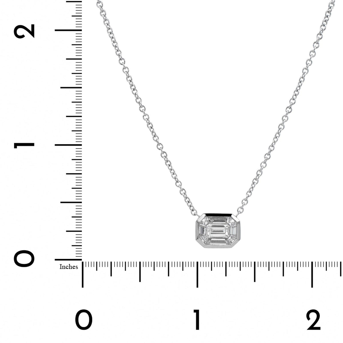 18K White Gold Kaleidoscope Diamond Pendant Necklace