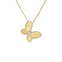 Roberto Coin 18K Yellow Gold Diamond Jasmine Butterfly Pendant Necklace