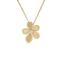 Roberto Coin 18K Yellow Gold Diamond Jasmine Flower Pendant