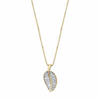 Anita Ko 18K Yellow Gold Diamond Palm Leaf Pendant Necklace