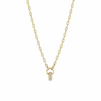 Zoe Chicco 14K Yellow Gold Wide Pave Diamond Pendant Necklace