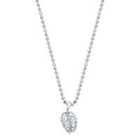 Anita Ko 18K White Gold Small Diamond Palm Leaf Pendant Necklace