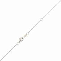 Leo Pizzo 18K White Gold Pave Diamond Disc Pendant Necklace