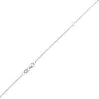 18K White Gold 7 Stone Diamond Pendant Necklace