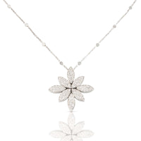 Pasquale Bruni 18K White Gold Diamond Ghirlanda Luce Di Loto Necklace