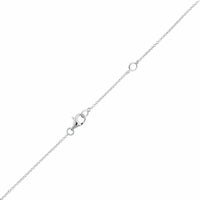 14K White Gold Diamond Cluster Pendant Necklace