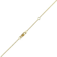 14K Yellow Gold Diamond Circle Pendant Necklace