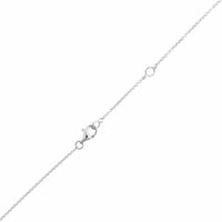 14K White Gold Diamond Cluster Pendant Necklace