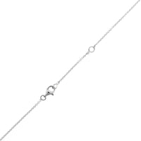 14K White Gold Diamond Cluster Pendant Necklace