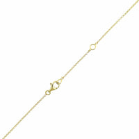 14K Yellow Gold Diamond Cluster Pendant Necklace
