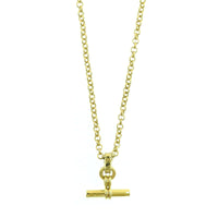 18K Yellow Gold Detachable Diamond Toggle Necklace