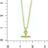 18K Yellow Gold Detachable Diamond Toggle Necklace
