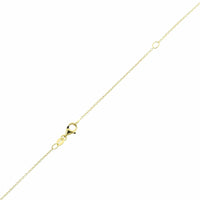 14K Yellow Gold 4 Stone Diamond Cluster Pendant Necklace