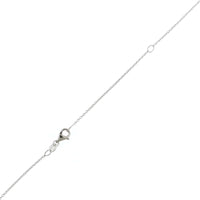 14K White Gold 4 Stone Diamond Cluster Pendant Necklace