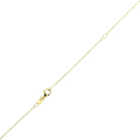 14K Yellow Gold 4 Stone Diamond Cluster Pendant Necklace