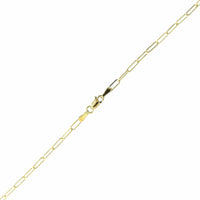 18K Yellow Gold Petite Diamond Circle Tag Pendant Necklace