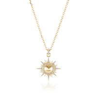 Sorellina 18K Yellow Gold Sole Mini Sun Motif Pendant Necklace