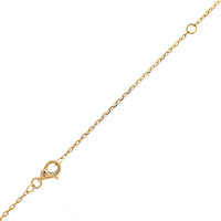 14K Yellow Gold 5 Stone Quatrefoil Motif Diamond Pendant Necklace