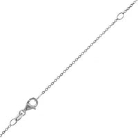 14K White Gold 4 Stone Diamond Cluster Pendant Necklace