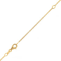 14K Yellow Gold 4 Stone Diamond Cluster Pendant Necklace