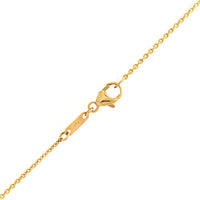 18K Yellow Gold Oval Diamond Pendant Necklace
