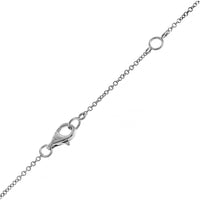 14K White Gold Diamond Cluster Pendant Necklace