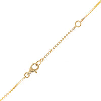 14K Yellow Gold Diamond Cluster Pendant Necklace