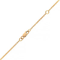 14K Yellow Gold Diamond Circle Pendant Necklace