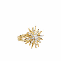 Starburst Ring in 18K Yellow Gold with Pavé Diamonds