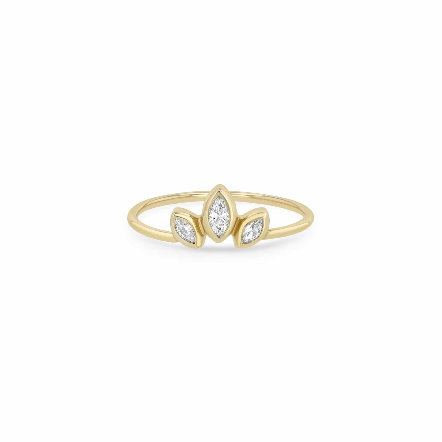 Zoe Chicco 14K Yellow Gold Graduating Marquise Diamond Ring