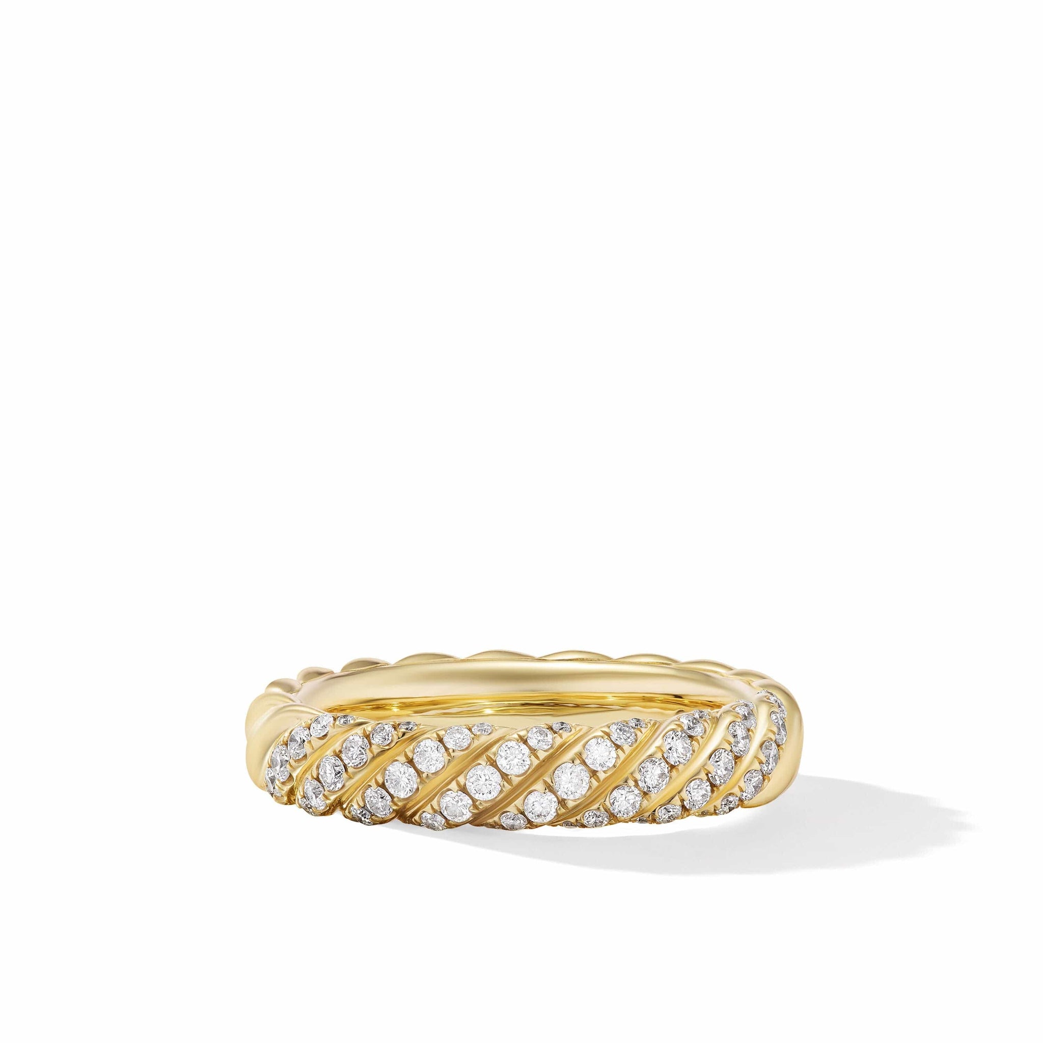 Sculpted Cable Bangle Bracelet in 18K White Gold
