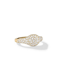 Petite Pavé Pinky Ring in 18K Yellow Gold with Diamonds