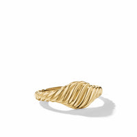 Sculpted Cable Micro Cable Pinky Ring in 18K Yellow Gold