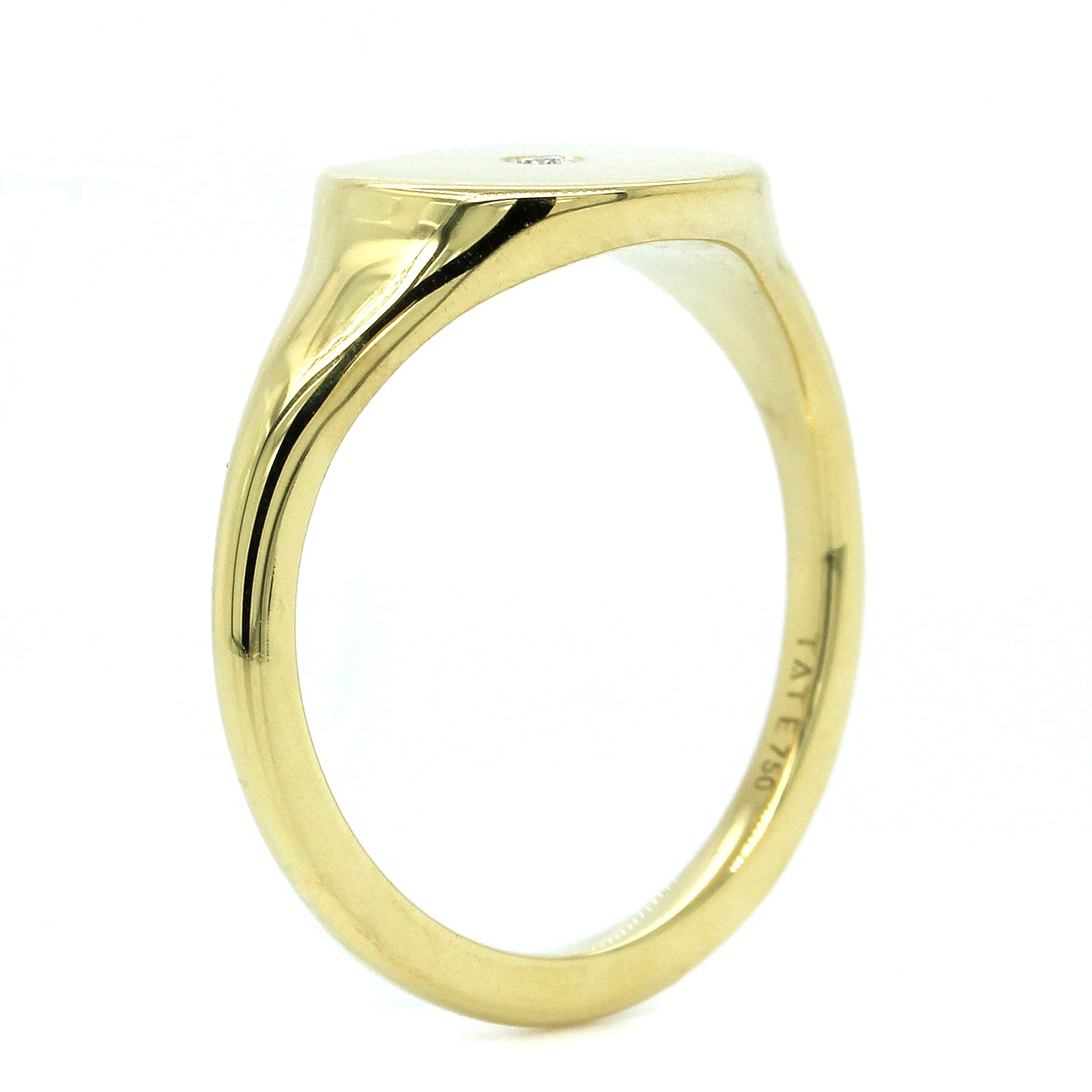 18K Yellow Gold Pinky Diamond Ring